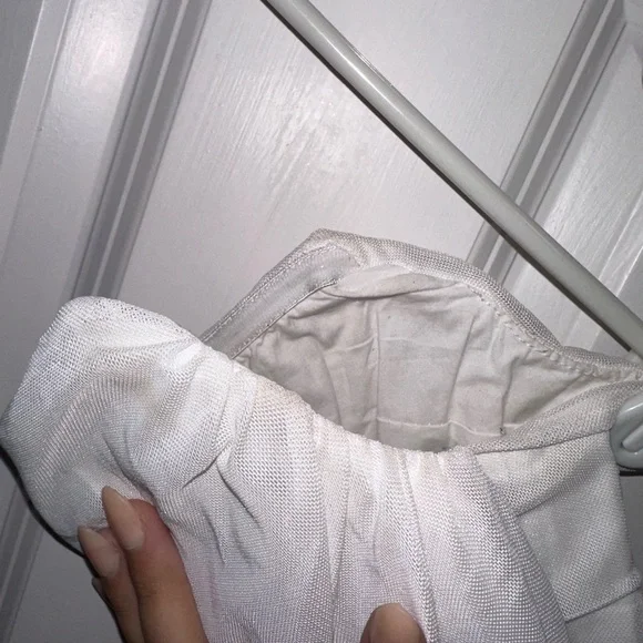 White Mesh Corset Top with Boning - Picture 4 of 6